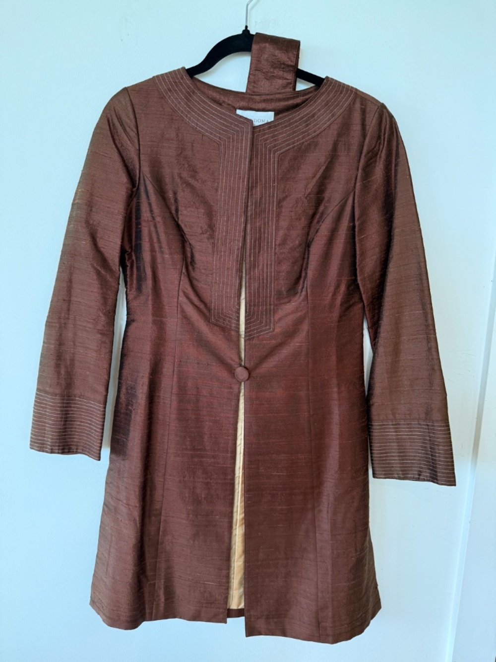 Bronze Iridescent Raw Silk Jacket